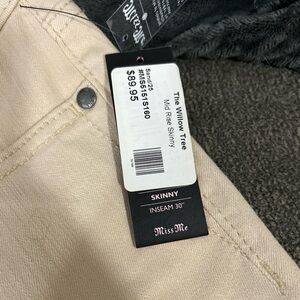 NWT tan miss me skinny jeans